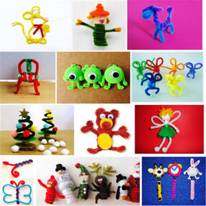 EASY BIG 100pcs Montessori Materials Chenille Puzzles Toy Craft Pipe Cleaner Math Educational Sticks Creative Puzzle NR0006 - JUMBO EARS