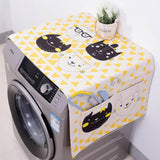 Washer Machine Linen Dust Cover and Storage with Kawaii Cartoon Cat - JUMBO EARS