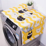 Washer Machine Linen Dust Cover and Storage with Kawaii Cartoon Cat - JUMBO EARS