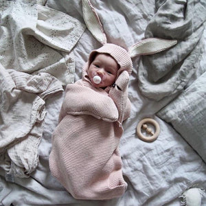 Autumn New Romper Bunny Ears Knitted Baby Sleeping Bag - JUMBO EARS