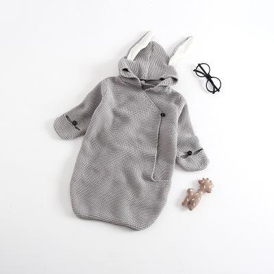 Autumn New Romper Bunny Ears Knitted Baby Sleeping Bag - JUMBO EARS