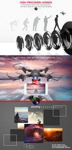 Visuo Foldable Video Drone with WiFi FPV 0.3MP or 2MP Camera - JUMBO EARS